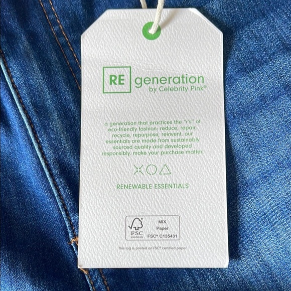 Blue Flare Wide Leg Jeans with Classic Indigo Wash re - Picture 10 of 11